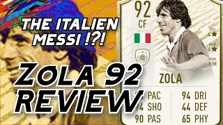 ZOLA 92 ICON MOMENTS FIFA 20 PLAYER REVIEW [upl. by Auhsoj67]