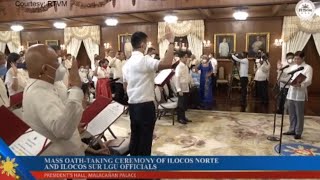 President Ferdinand Marcos Jr administers oathtaking of Ilocos Norte officials [upl. by Aikem972]