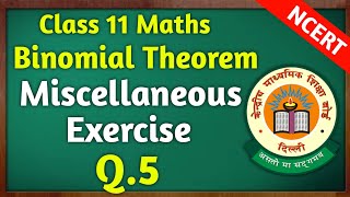 Class 11 Maths Binomial Theorem Miscellaneous Exercise  Chapter 7 Miscellaneous Q5 Class 11 Maths [upl. by Annel]