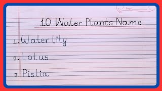 10 Water plants name in english  Water plants name  Name of water plants  List water plants [upl. by Booker]