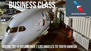 American Airlines Business Class Boeing 7878 Dreamliner  Los Angeles to Tokyo Haneda [upl. by Lennaj]