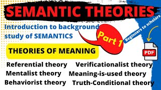 semantic theories in linguistics [upl. by Laohcin]