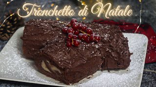 TRONCHETTO DI NATALE  Ricetta facile  SENZA LATTE E UOVA  perfetto per le feste natalizie 🎄💫 [upl. by Zsa Zsa]