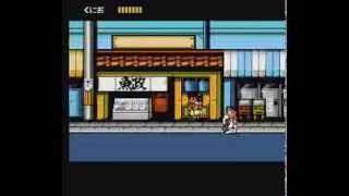 Famicom DownTown Nekketsu Monogatari ダウンタウン熱血物語 Walkthrough [upl. by Morocco]