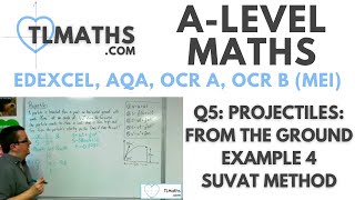 ALevel Maths Q508 Projectiles From the Ground Example 4 SUVAT Method [upl. by Ateiluj]