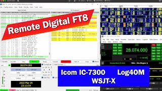 Remote FT8 with Icom IC7300  WSJTX  Team Viewer  Ham Radio Deluxe  Log4OM  POTA Contacts [upl. by Aieki]