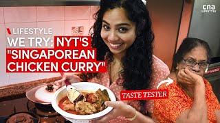 CNA tries making the New York Times quotSingaporean chicken curryquot  heres the taste test [upl. by Eeram]