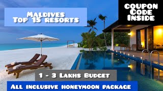 Maldives Top 10 resorts  Maldives tour cost from India  Maldives honeymoon package  Budget trip [upl. by Barr]