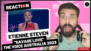 ETIENNE STEVEN  quotSavage Lovequot by Jason Derulo  REACTION  The Voice Australia 2023 [upl. by Durkin]