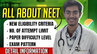 All about NEET you NEED to know ‼️ Eligibility criteria  Attempt  Pattern ‼️ By AIR 59 [upl. by Jala]