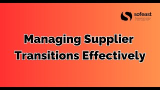 Tips For A Smooth Transition Between Suppliers 3 [upl. by Lanevuj136]