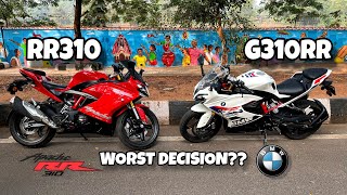 BMW G310 RR VS APACHE RR 310  My worst decision 😫 [upl. by Manya]