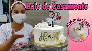 Bolo de Casamento Simples com Pérolas comestíveisPassoaPasso com dicas [upl. by Roter]