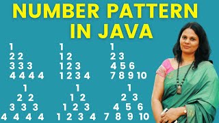 Number Pattern Program in JavaNumber Pyramid Pattern in Java [upl. by Latsyk]