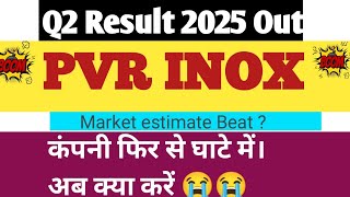 PVR INOX Q2 RESULT PVR INOX SHARE LATEST UPDATE SHAREMARKET LATEST NEWS WHY PVR CRASH Q2 RESULT [upl. by Monk]