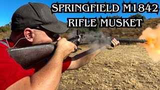 Original 1842 Springfield Rifle Musket First Shots [upl. by Nilre]