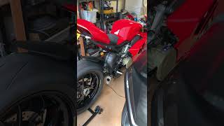 Ducati Panigale V4S With Akrapovic Slip on Exhaust with Db KillerBaffles removed [upl. by Ssegrub]