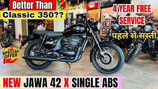 Finally 2024 New Jawa 42X Model Detailed Review  On Road Price  FeaturesBetter Than Classic 350 [upl. by Shererd952]