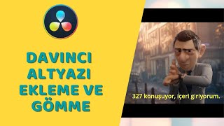 DaVinci Resolve  Dışarıdan Altyazı Ekleme Ve Videoya Gömme [upl. by Alboran374]