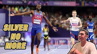 LIVE REACTION  Rais Revenge Paris 2024 Mens 400m Hurdles Final [upl. by Haletta642]