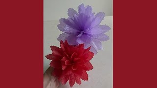 TUTORIAL FLOR DE PAPEL CREPOM PARAFINADO Muito Fácil de Fazer CRAFT FLOWERS 1961 artesanato [upl. by Proudlove946]