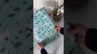 How to wrap a gift shortvideo gift giftwrapping wrapping hacks diy [upl. by Stroup]