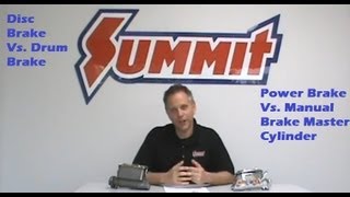 Disc Brake vs Drum Brake amp Power Brake vs Manual Brake Master Cylinders  Summit Racing Quick Flicks [upl. by Johnny470]