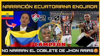 😡PRENSA ECUATORIANA DESTROZADA POR DOBLETE DE JHON ARIAS HOY  Fluminense 2  0 Liga de Quito [upl. by Veleda]