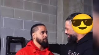 Roman Reigns emotionally YEET hug Jimmy Uso off air backstage  WWE RAW amp SMACKDOWN [upl. by Yrral569]