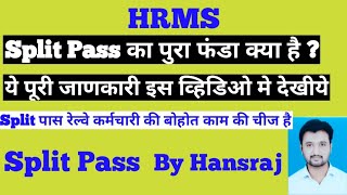 How to apply for HRMS Split Pass  Split Pass क्या है और Split Pass कैसे बनाते है HRMS Split Pass [upl. by Demetris]