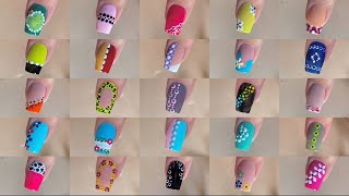 50 Easy nail art designs with household items  Huge nail art designs compilation for beginners [upl. by Ayama]