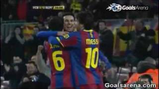 FC Barcelona vs Almeria 50  All Goals amp Full Match Highlights  26012011 [upl. by Aymer]