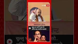 Amit Shah On Uddhav Thackeray  चुल्लू भर पानी में डूब मरोअमित शाह ठाकरेंवर कडाडले [upl. by Narmak]