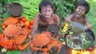 Primitive Technology Yummy Cocking Crab Sea InJugle Kmeng Prey [upl. by Trocki]