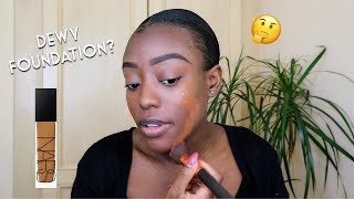 DEWY FOUNDATION ON OILY SKIN NARS RADIANT FOUNDATION REVIEW [upl. by Naneik277]