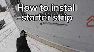 How to install vinyl siding starter strip [upl. by Draned]