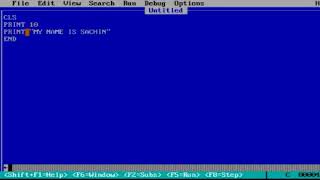 Qbasic Programming in Hindi PRINT STATEMENT IN QBASIC PART 2 [upl. by Cheney442]