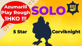 How to SOLO 5 star Corviknight Fighting Tera Type  Azumarill  Pokemon Scarlet and Violet [upl. by Natsyrt]