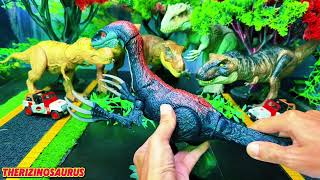 Metriacanthosaurus VS Therizinosaurus  Mattel Dinosaurs Toys  Stygimoloch  Albertosaurus [upl. by Alemahs]