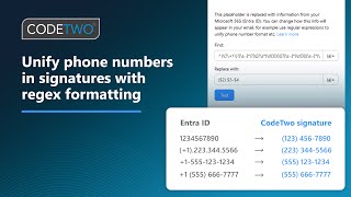 Unify phone numbers in email signatures using regular expressions [upl. by Marilee841]