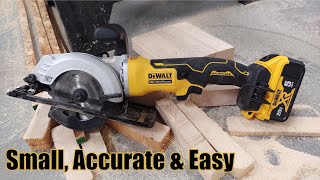 DEWALT ATOMIC 20Volt MAX Cordless 412quot Circular Saw Review DCS571 Power with New FlexVolt Battery [upl. by Murry]