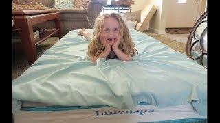 LinenSpa 8quot Spring amp Foam Mattress REVIEW  NATALIES NEW TWIN BED  beingmommywithstyle [upl. by Paule]