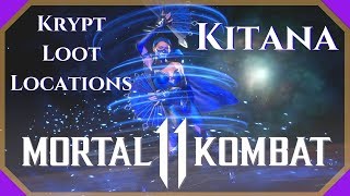 MK11 Krypt Kitana Loot Locations  Guaranteed for Kitana [upl. by Nibuz]