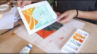 Art Studio Collagraph Printmaking [upl. by Llennor]