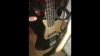 Eko VJB 200 fretless bass  fretted test sound [upl. by Yrocej]