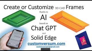 Create and Customize Photo Picture or Painting Frame CAD 3D thanks to AI ChatGPT and Solid Edge [upl. by Charlot]