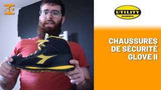 Zoom sur les Chaussures de sécurité hautes GLOVE II DIADORA [upl. by Weil]