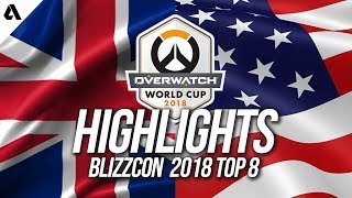 Team USA vs Team UK  Overwatch World Cup 2018 Quarterfinals Highlights [upl. by Idurt]