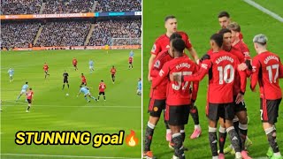 Marcus Rashford stunning long range goal against Manchester City [upl. by Labannah382]