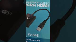 ADAPTADOR USB 30 PARA HDMI  FY542 [upl. by Jayme]